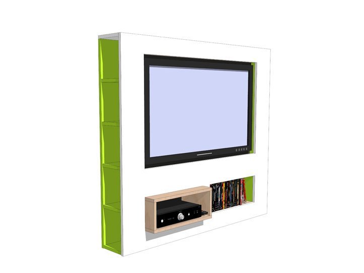 Modern zelfbouw tv-meubel Antonio