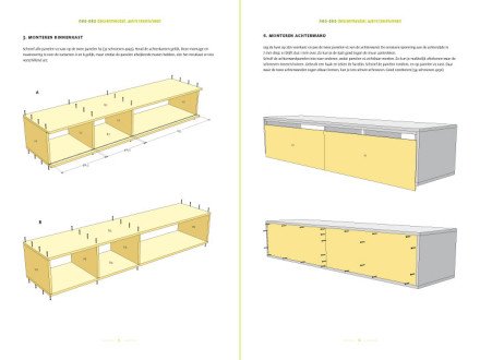 bouwtekening zelfbouw tv meubel Arturo