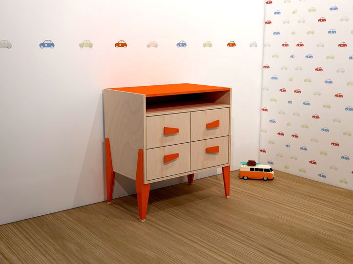 kinderkamer meubels zelf maken commode kast ledikant tekening