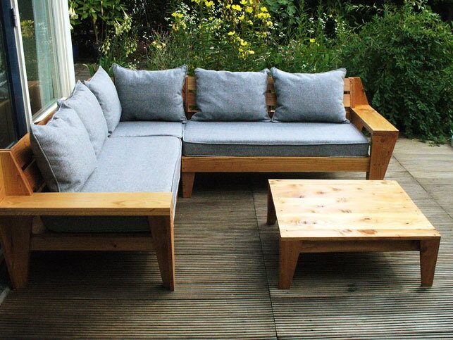 Loungehoekbank Yelmo zelf gemaakt door Robert