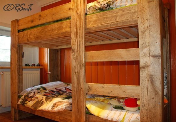 Stapelbed Mila van steigerhout