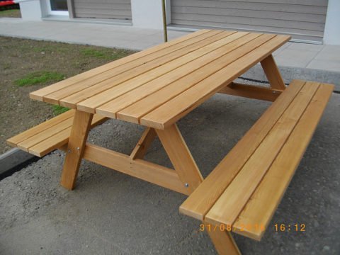 Zelfbouw picknicktafel Nevada door Ben