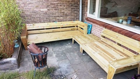 Lounge hoekbank zelf maken door Daan