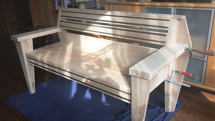 Loungebank Yelmo in massief eiken door Hervy