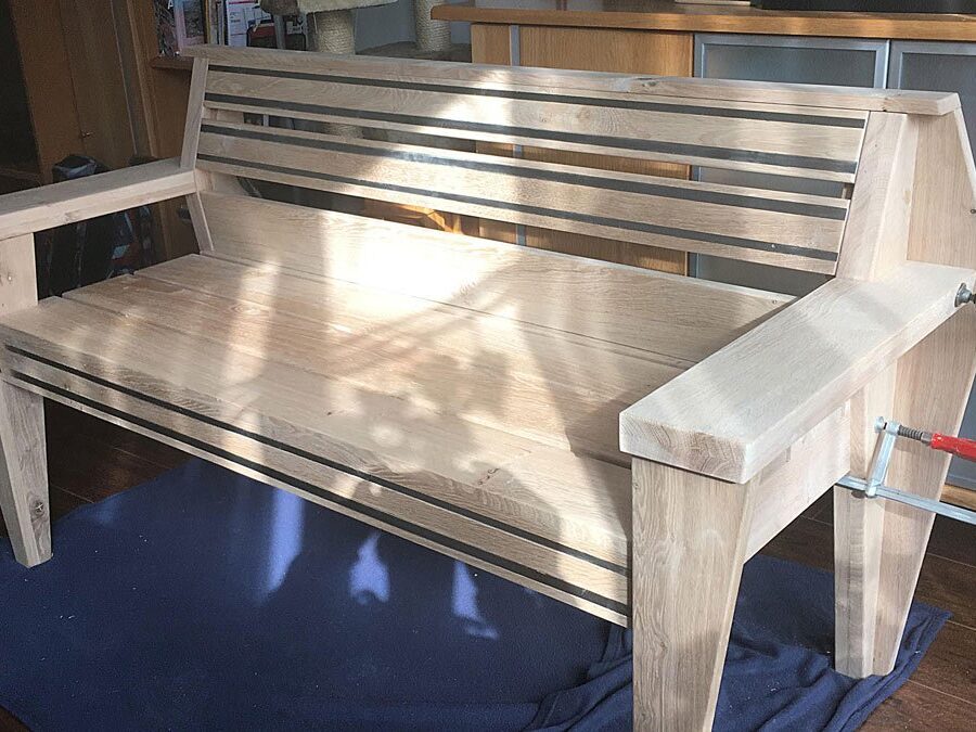 Loungebank Yelmo in massief eiken door Hervy