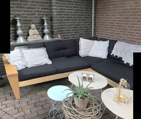 Zelfbouw loungeset YelmoXL in Fins berken door Anke