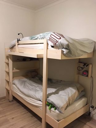 Zelfbouw stapelbed Mila in berken door Katrien