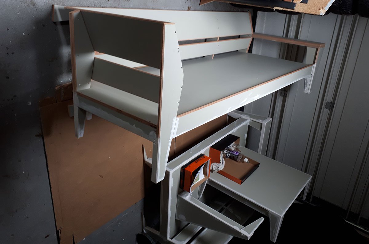 Zelfbouw loungebank YelmoXL gemaakt door Eddy